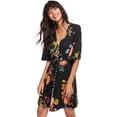 thumbnail image 4 of Vestido de fiesta fluido con estampado floral dividido con botones boho para mujer Xemadio WRMH-240-2, 4 of 7