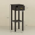 thumbnail image 6 of HOMCOM 2-Tier Side Table with Drawer, Narrow End Table with Bottom Shelf, for Living Room, Coffee, 6 of 9