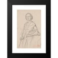 thumbnail image 2 of Józef Simmler 11x14 Black Modern Framed Museum Art Print Titled - Portrait Study of Jadwiga Łuszczewska - Deotyma (1855), 2 of 5