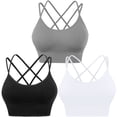 thumbnail image 1 of Sujetadores deportivos Evercute con tiras acolchadas en la espalda para yoga y fitness, 1 of 6