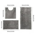 thumbnail image 5 of 3 Piece Bathroom Rug Set, Soft Absorbent Bathroom Mat and Bath Mat, Premium Chenille Fabric Shag Bath Rug Machine Washable, 5 of 8