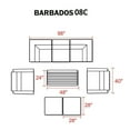 thumbnail image 2 of TKC Barbados 8 Piece Outdoor Wicker Sofa Set in Sesame, 2 of 3