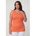 thumbnail image 2 of Women's Plus Size Compression Rib Seamless Notch Neck Tank Top, 2 of 4