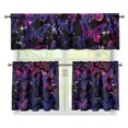 thumbnail image 1 of HiMONE Valance Window Half Curtains Rod Pocket Modern Kitchen Curtain Blackout Butterfly Print Decor Tier Style E S, 1 of 2