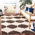 thumbnail image 3 of Safavieh Courtyard Elwyn Geometric Indoor/Outdoor Area Rug, Beige/Chocolate, 8' x 11', 3 of 10