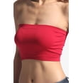 thumbnail image 2 of TheMoogan Women's Basic Layering Seamless Bra Crop Tube Top Bandeau Strapless Bralette, 2 of 7