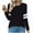 Black, variant on VgaVtl Long Sleeve Womens T Shirts Plus Size Fall Winter Womans Tops Black Sports Leisure Pleated Loose Color Block Shirts,M