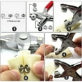 thumbnail image 5 of Eco-Friendly Snap Kit: 150 Sets Metal Snaps for Diy Crafts, Snap Fastener Pliers Ensure Safe Pressing, Five Claw Buckle for Clothes Hats Sewing, 5 of 8