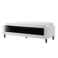 thumbnail image 4 of Posh Living Loft Lyfe Toyah Faux Leather Convertible Sleeper Sofa in White, 4 of 8