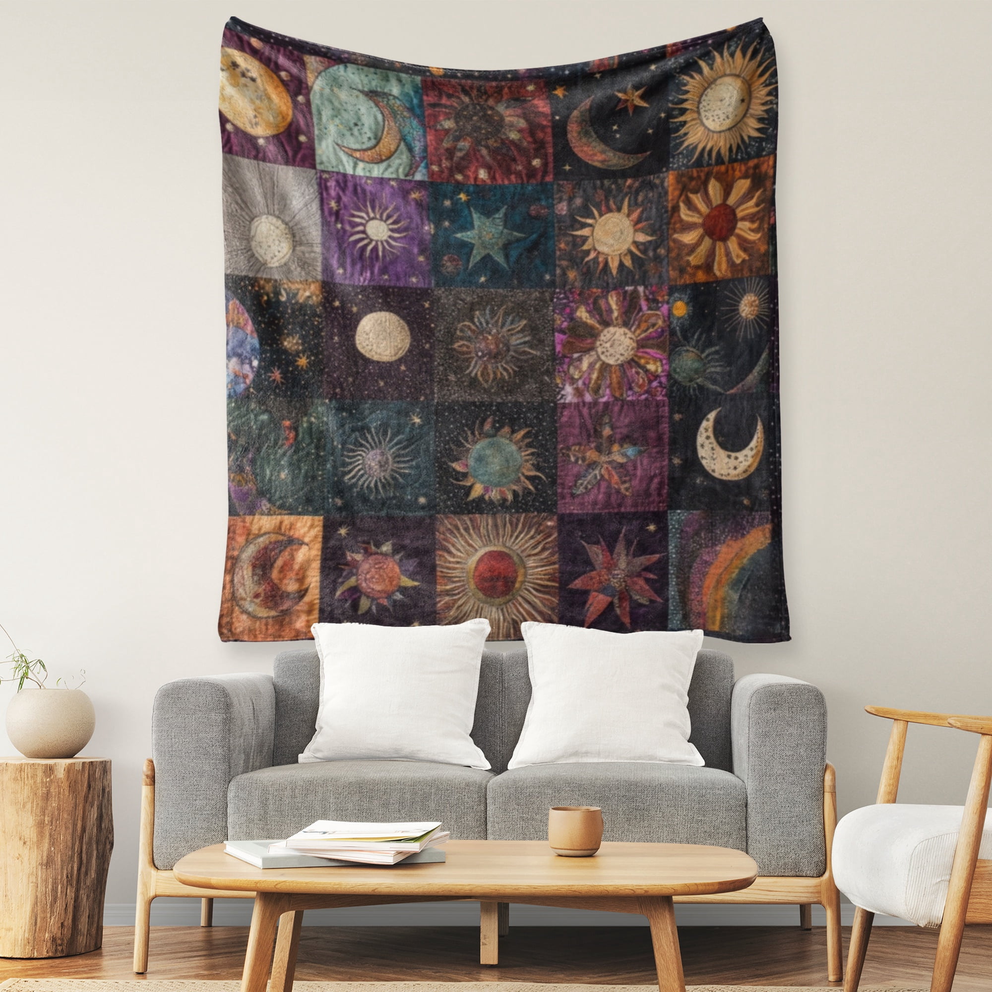 Fleece Throw Blanket for Bed & Sofa - Soft Printed Throw Blanket, Cozy Twin Size Blanket For Sofa 60x80 Inches