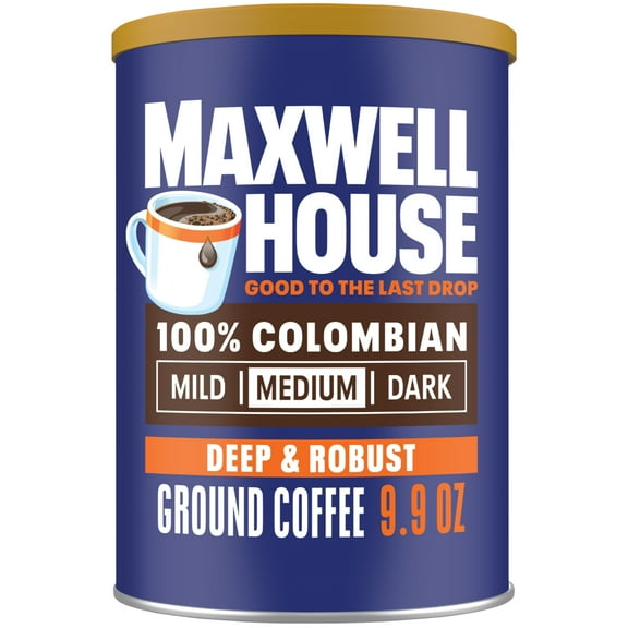 Maxwell House 100% Colombian Ground Coffee, 9.9 oz Canister