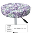 thumbnail image 2 of Uemuo Lavender Flowers Pattern Round Bar Stool Seat Covers Washable Stool Cushion Slipcover Elastic Bar Chair Covers-14 inch, 2 of 7