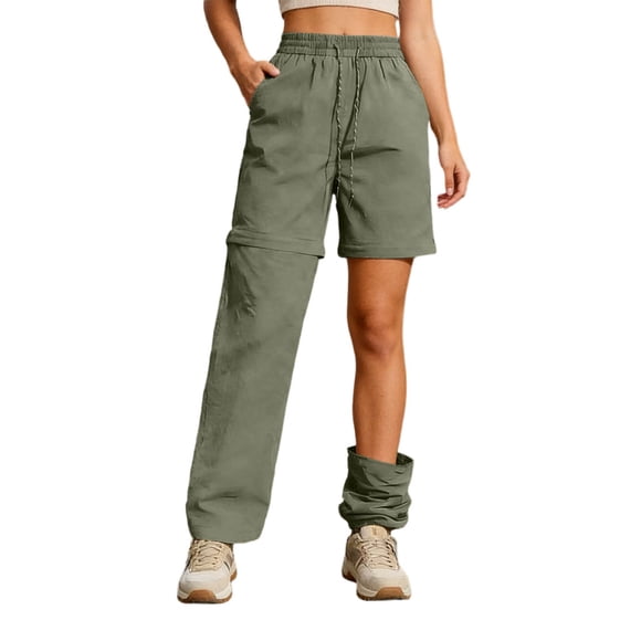 2026 Women's Convertible Hiking Pants, Outdoor Windproof Trousers, Detachable Legs Travel, Camping Casual Wear