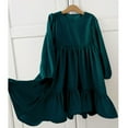 thumbnail image 4 of Girls Ruffle Princess Dress Long Sleeve Casual Dresses Party Midi Dress, 4 of 5