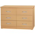 thumbnail image 2 of Pemberly Row Modern 6 Drawer Engineered Wood Bedroom Dresser in Beech, 2 of 2