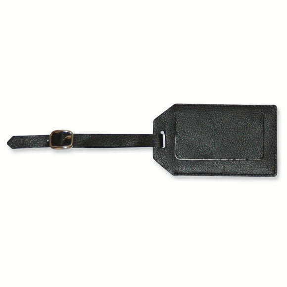 Black Leather Luggage Tag Travel Passport Cover