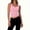 #0133-Pink, variant on Pounoo Womens Summer Tank Tops Scoop Neck Henley Button Ribbed Knit Vests Slim Fit Sleeveless Shirts Casual Basic Solid Color Blouse Gift