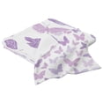 thumbnail image 2 of Qxltty Purple Butterfly Bath and Hand Towel Set 100% Cotton Towels for Bathroom Soft Durable and Absorbent, 2 of 7