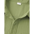 thumbnail image 4 of Grianlook Mens Regular Fit Button Down T Shirt Short Sleeve Solid Color Shirts Work Pockets Tops, 4 of 4