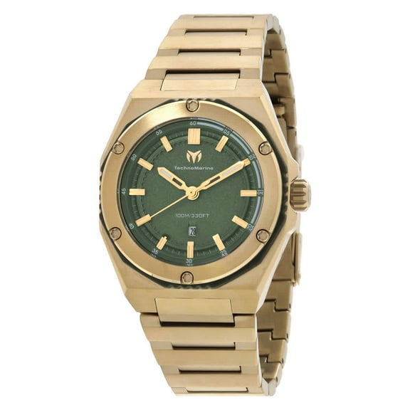 Technomarine Coral Quartz Ladies Olive Green Dial Watch TM-416044