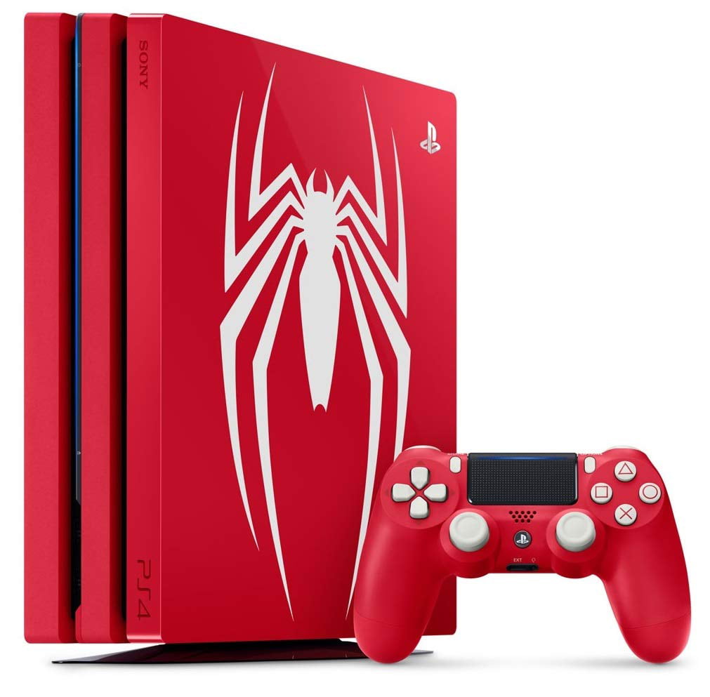 Playstation 4 2TB SSHD Limited Console - Marvels Spider-Man Enhanced with Fast Solid State Hybrid Drive - Walmart.com