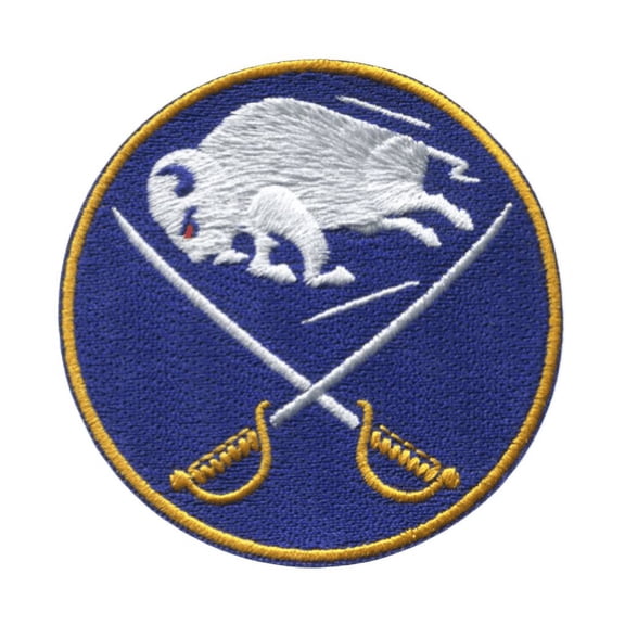 Official Licensed Buffalo Sabres NHL Team Hook Patch for Backpacks (Small)