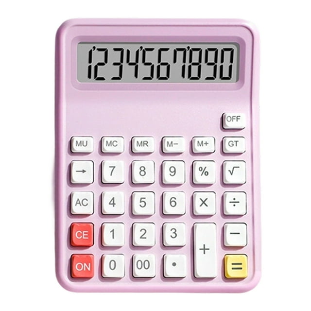 Leodye 1PCS Calculatrice de Base Portable Silencieuse - Convient à l'École/bureau/maison Opérations de Maths Simples -5.12*3.74*1.18 Po