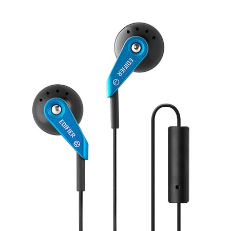 Edifier P185 Headphones Hi-Fi Classic Earbud Earphones With Microphone - Blue