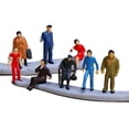 thumbnail image 4 of 29 Piezas de en Miniatura Mixta, Dioramas OO de Pasajeros Callejeros Yotijar Figura de personas escala HO, 4 of 10