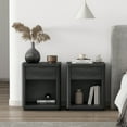 thumbnail image 2 of Evelyn Modern Nightstand with 2 Full Extension Drawers in Grey - Set of 2, 2 of 10