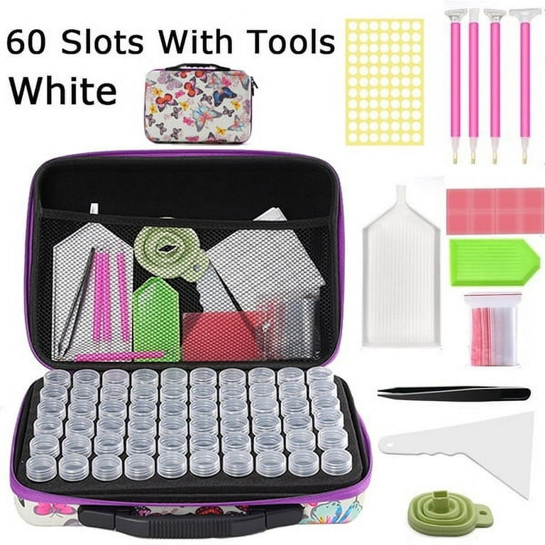 60 Slots Diamond Painting Storage Container With Shockproof - Temu