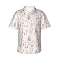 thumbnail image 2 of Xecao Rabbit Forest print Hawaiian shirt - a stylish short-sleeve button-down for men, perfect for casual beach and tropical outings., 2 of 9