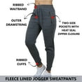 thumbnail image 2 of Women's Fleece-Lined Jogger Sweatpants With Zipper Side Pockets, 2 of 4