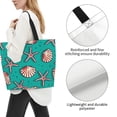 thumbnail image 3 of Balery Starfish and Shell Bolsa Tote Estilo Estético con Cremalleras, Bolsa de Hombro, Bolsa de Compras Grande y Plegable, 3 of 8