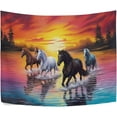 thumbnail image 2 of FREEAMG Horses Going Tapestry Hippie Wall Hanging Tapestries Aesthetic Decorative for Living Room Bedroom Ceiling 60x51In, 2 of 7