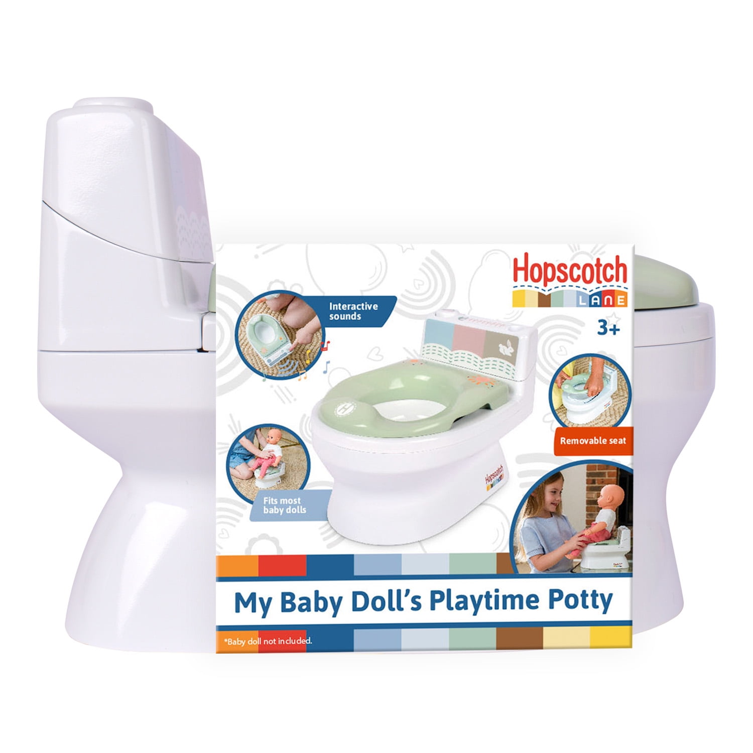 Hopscotch Lane My Baby Doll’s Playtime Potty with Sounds, Baby Doll Accessory, Children Ages 3+
