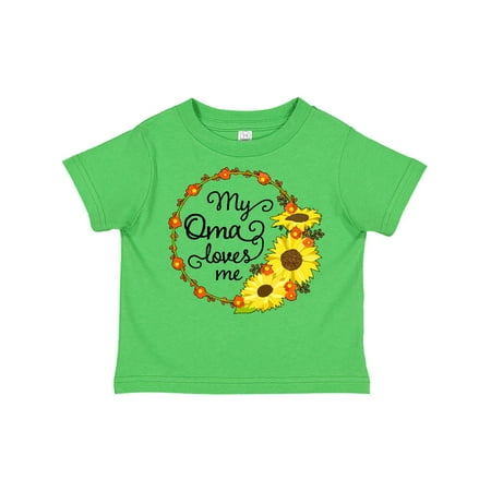 

Inktastic My Oma Loves Me with Sunflower Wreath Gift Toddler Boy or Toddler Girl T-Shirt