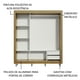 thumbnail image 5 of Ropero Closet Madesa Lyon 3 puertas corredizas con pies M, 5 of 5