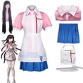 thumbnail image 2 of Disfraz de Cosplay de Anime Danganronpa Mikan Tsumiki para mujer, conjunto completo de uniforme de sirvienta, ropa de Carnaval de Halloween, 2 of 4