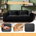 thumbnail image 2 of FREEHOMAE 80" Oversized Boucle Sofa Couch,Modern Loveseat,Deep Seat Love Seat,Mid Century Modern Sofa,Cloud Couch for Living Room,Apartment,Office,and Lounge,Black, 2 of 6