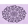 thumbnail image 1 of Ahgly Company Machine Washable Indoor Rectangle Transitional Purple Flower Purple Area Rugs, 7' x 10', 1 of 7
