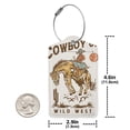 thumbnail image 4 of Honeii Cowboy Up Vintage Wild West Print Leather Luggage Tag for Suitcases,ID Tags,Bag Tags for Luggage,Functional Travel Tag-2 PCS, 4 of 5