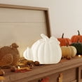 thumbnail image 5 of Fall Ceramic Pumpkin, Decorative Ceramic Pumpkins for Fall Halloween Pumpkin Figurine Pumpkin Decor, Harvest Pumpkin Ornament Desktop Entryway Office Living Room Art Decor, 5 of 6