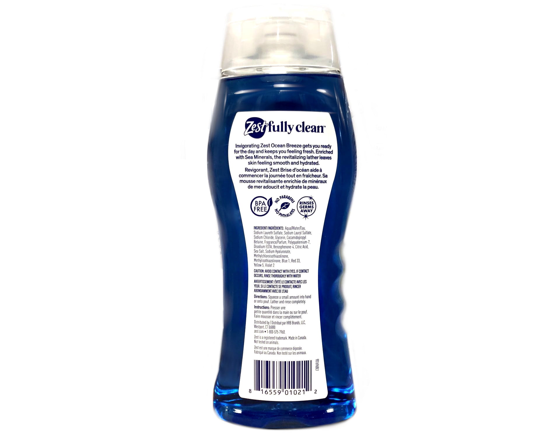 Zest Ocean Breeze Body SE33&nbsp;Wash - Enriched with Sea Minerals - Rich Lathering Cleansing Body Wash Leaves Your Skin Feeling Smooth and Moisturized With an Invigorating Scent, 18 Fl Oz (Pack of 6)
