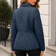 thumbnail image 5 of Busydd Down Jackets for Women Trendy Solid Color Long Sleeve Winter Jacket Warm Cozy Lapel Puffer Jacket with Pockets XL, 5 of 8