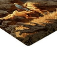 thumbnail image 2 of Ambesonne Western Fitted Sheet 2 Pcs Set, Cowboy Riding Horse, Twin, Earth Yellow Grey, 2 of 3