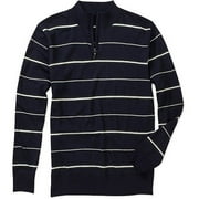 Big Men's Long Sleeve Zip Mock Neck Swea