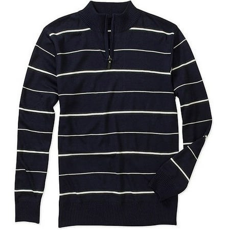 Big Men's Long Sleeve Zip Mock Neck Swea