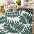 thumbnail image 6 of World Rug Gallery Contemporary Floral Leaves Nature Inspired Reversible Indoor/Outdoor Area Rug - Green 5'x7', 6 of 7