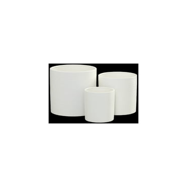 Olenna Textured Ceramic Pot Set (Set of 3)